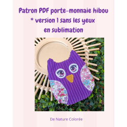 Patron couture PDF porte-monnaie hibou