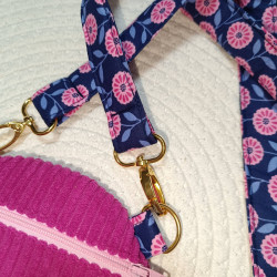 sac enfant baleine en velours rose fuchsia fait main - De Nature Colorée
