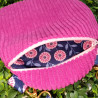 sac enfant baleine en velours rose fuchsia fait main - De Nature Colorée
